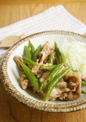 10分調理！豚こま・いんげんオイスタ炒め-レシピのメイン写真