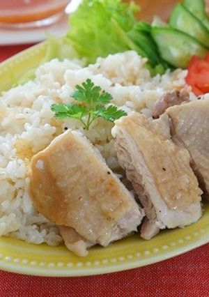 炊飯器で海南鶏飯シンガポールチキンライス-レシピのメイン写真