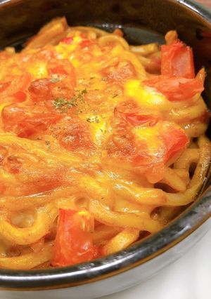 焼きトマトカレーうどん-レシピのメイン写真