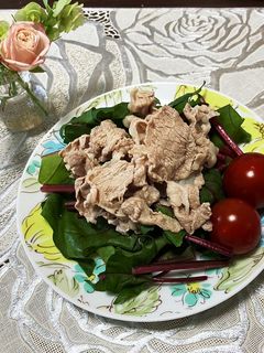 サラダほうれん草の豚しゃぶサラダ♡-レシピのメイン写真