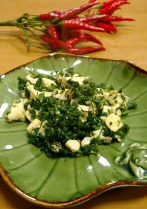 インド風　ほうれんそうと豆腐の炒め物-レシピのメイン写真