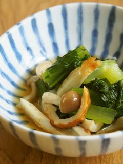 レンジで!小松菜・しめじ・竹輪の煮浸し♪-レシピのメイン写真