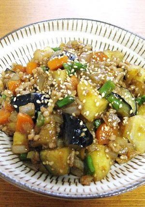 【学校給食】夏野菜の肉味噌煮-レシピのメイン写真