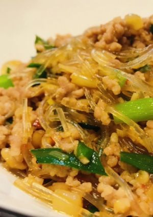 別茹で不要！フライパンひとつ「麻婆春雨」-レシピのメイン写真
