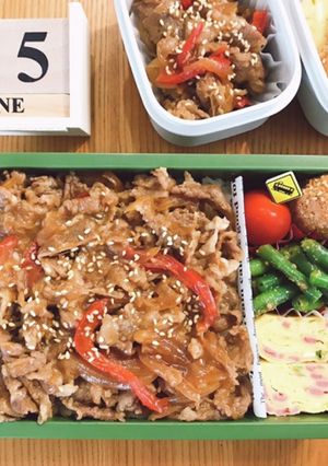 牛カルビ焼肉のっけ弁当 21/6.15-レシピのメイン写真