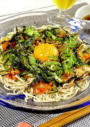 韓国風*キムチ納豆和え蕎麦-レシピのメイン写真