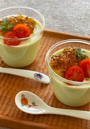 そら豆のムース　トマトジュレ-レシピのメイン写真