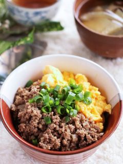 豚そぼろとふんわり卵の3色丼-レシピのメイン写真