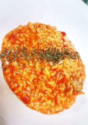 チキンとトマトのチーズリゾット風-レシピのメイン写真