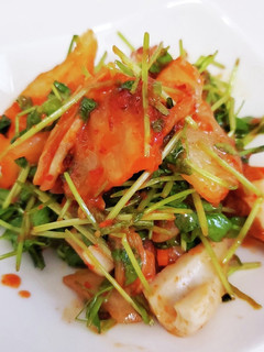 生で食べる!豆苗のキムチ和え-レシピのメイン写真