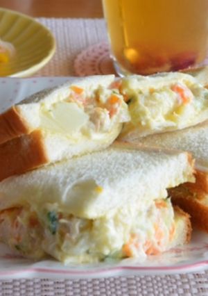 朝食♡ランチ♡優しいポテサラサンドイッチ-レシピのメイン写真