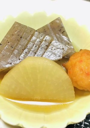 大根とさつま揚げと蒟蒻のおでん煮・副菜-レシピのメイン写真