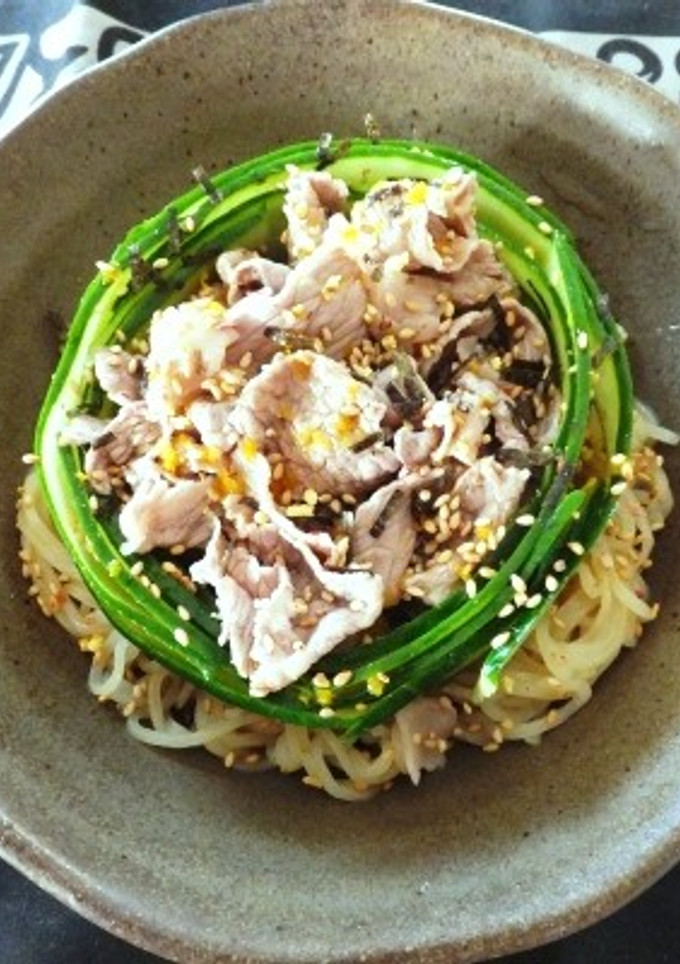 柚子胡椒風味の冷しゃぶ冷やし中華-レシピのメイン写真
