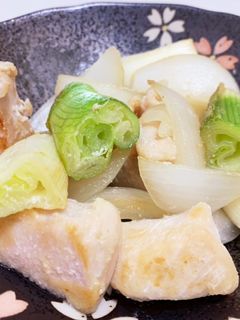 鶏むね肉とネギの塩麹炒め-レシピのメイン写真