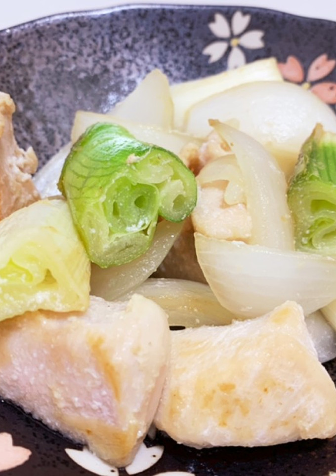鶏むね肉とネギの塩麹炒め-レシピのメイン写真