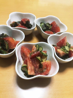 きゅうり酢の物リメイク:トマトサラダ-レシピのメイン写真