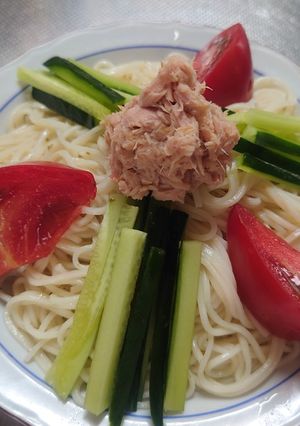 柚子胡椒の冷製汁なしそうめん-レシピのメイン写真