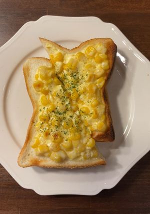 コーンマヨトースト【おうちカフェ】-レシピのメイン写真