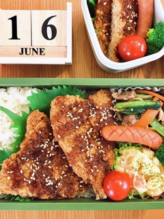 アジフライのっけ弁当 21/6.16-レシピのメイン写真