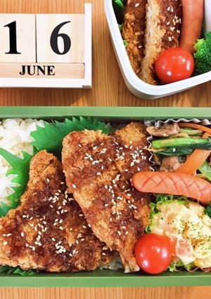 アジフライのっけ弁当 21/6.16-レシピのメイン写真