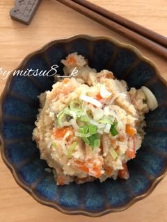 簡単副菜!しっとりおいしいおからの炒り煮-レシピのメイン写真