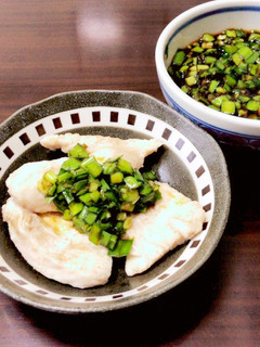 茹で鶏とニラ醤油-レシピのメイン写真