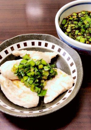 茹で鶏とニラ醤油-レシピのメイン写真