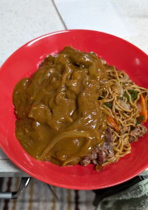 革命的！めちゃうまカレー焼きそば-レシピのメイン写真