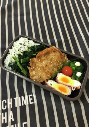 男子高校生弁当6/16豚ロースソテー弁当-レシピのメイン写真