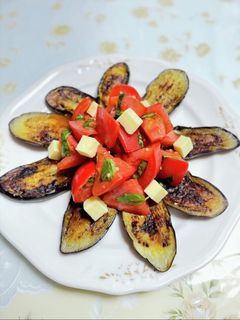 焼き茄子のトマトサラダがけバルサミコ風味-レシピのメイン写真
