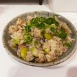 鯖缶ビール釜飯