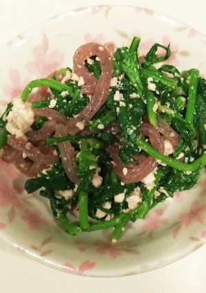 春菊と糸こんにゃくの白和え-レシピのメイン写真