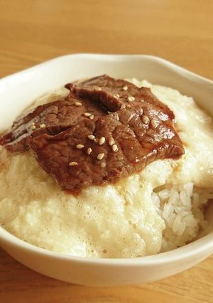 スタミナ焼肉もち麦とろ-レシピのメイン写真