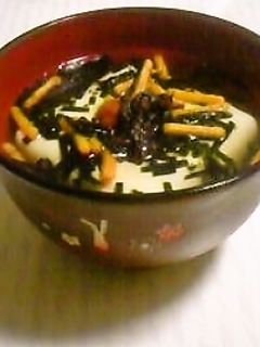夜食やダイエットにヘルシー豆腐お茶漬け-レシピのメイン写真