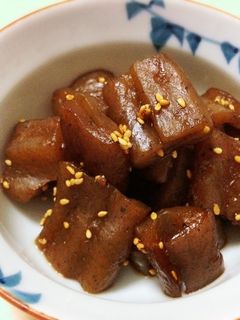 簡単おかず:こんにゃくの甘辛煮-レシピのメイン写真