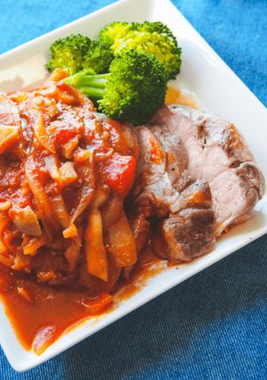 63℃ 疲労回復◎厚切りポークチャップ-レシピのメイン写真