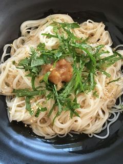 暑い日は梅と大葉でさっぱり素麺-レシピのメイン写真
