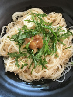 暑い日は梅と大葉でさっぱり素麺-レシピのメイン写真
