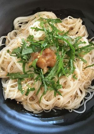暑い日は梅と大葉でさっぱり素麺-レシピのメイン写真