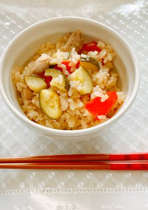 ズッキーニのガリバタポン酢ご飯-レシピのメイン写真