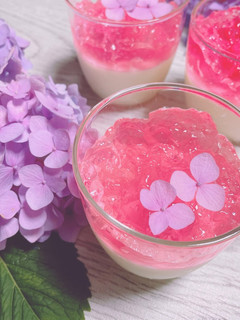 ビーツの紫陽花ゼリー-レシピのメイン写真