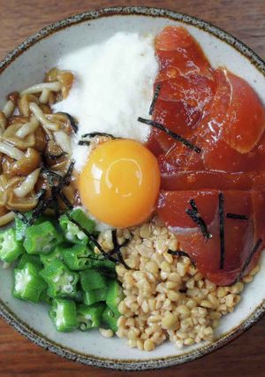 まぐろのユッケで大戸屋ばくだん丼風-レシピのメイン写真