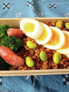 男子高校生お弁当(30)キーマカレー-レシピのメイン写真