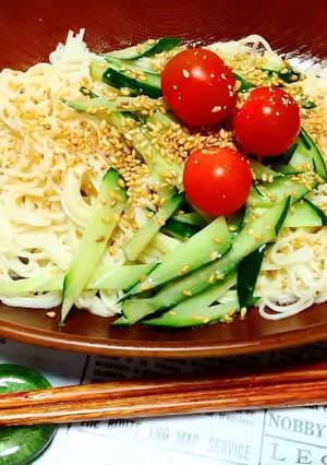 オリーブオイルの変わりそうめん♪-レシピのメイン写真