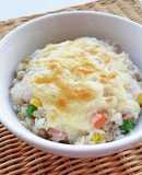 とろろをかけて焼くだけ！もち麦とろドリア