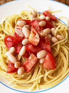 トマトと お豆の冷製パスタ-レシピのメイン写真