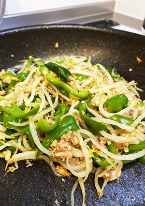 適当5分！もやしとピーマンあったらコレ！-レシピのメイン写真