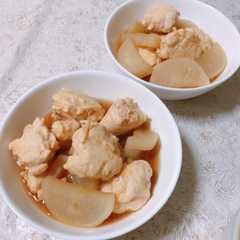 ふんわ〜り♪ささみ団子と大根の煮物-レシピのメイン写真
