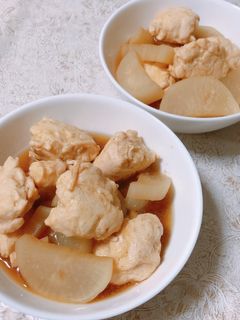 ふんわ〜り♪ささみ団子と大根の煮物-レシピのメイン写真