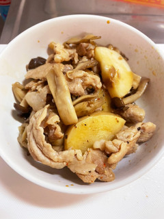 ほくほく長芋と豚肉炒め-レシピのメイン写真